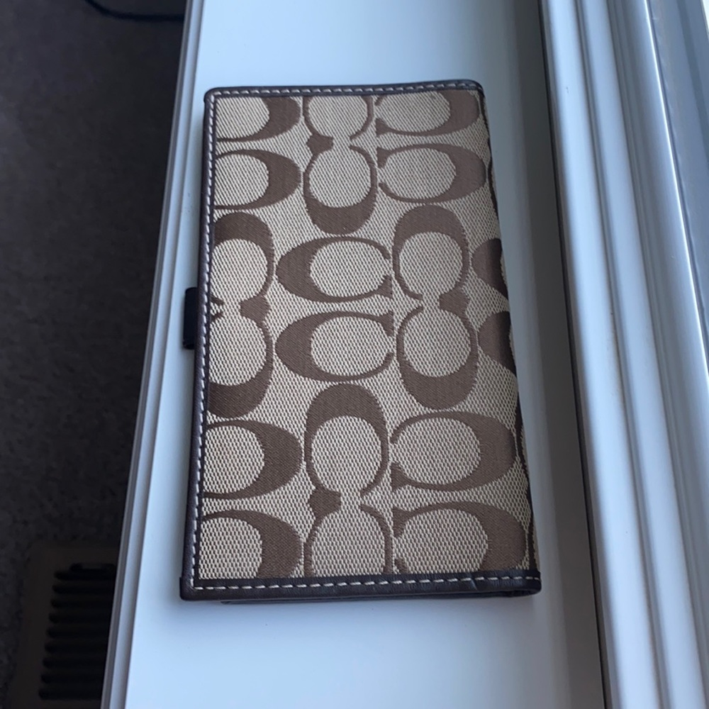 Coach check book wallet